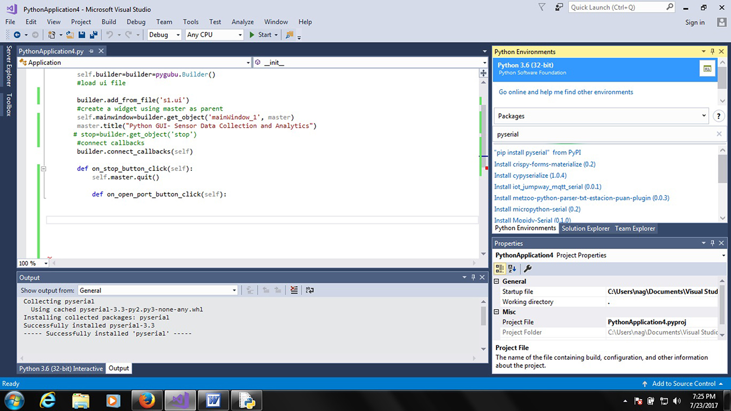 GUI-based software development for sensor data collection, data ...