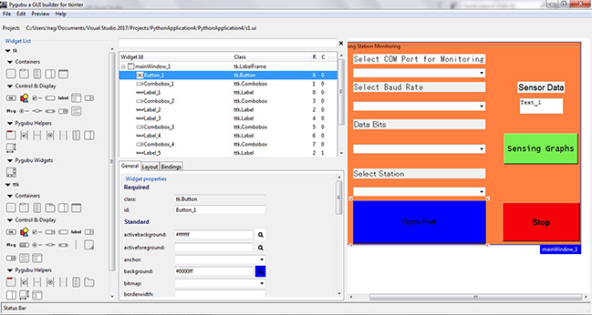 Sensor Data Ui GUI-based software development for sensor data collection, data ...