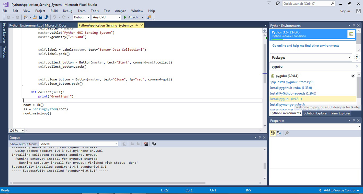 GUI-based software development for sensor data collection, data ...