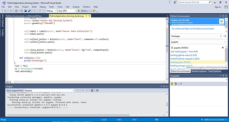 GUI-based software development for sensor data collection, data ...