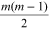 $\frac{m(m-1)}{2}$