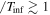 $/{T}_{{\rm{\inf }}}\gtrsim 1$