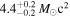$4.{4}_{-0.2}^{+0.2}\,{M}_{\odot }{{\rm{c}}}^{2}$