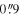 $0\mathop{.}\limits{^{\prime\prime} }9$