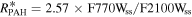 ${R}_{{\rm{PAH}}}^{* }=2.57\times {{\rm{F770W}}}_{{\rm{ss}}}/{{\rm{F2100W}}}_{{\rm{ss}}}$