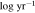 $\mathrm{log}\,{{\rm{yr}}}^{-1}$