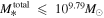 ${M}_{* }^{{\rm{total}}}\,\leqslant \,1{0}^{9.79}{M}_{\odot }$