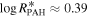 $\mathrm{log}{R}_{{\rm{PAH}}}^{* }\approx 0.39$