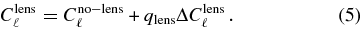 Equation (5)