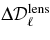 $\Delta {\cal D}_\ell ^{\rm lens}$