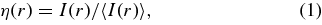 Equation (1)