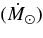 $(\dot{M}_\odot)$