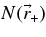 $N(\vec{r}_{+})$