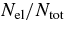 $N_{{\rm el}}/N_{\rm {tot}}$