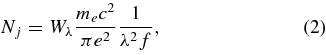 Equation (2)