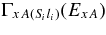 ${\Gamma _{xA({S_i} {l_i})}}({E_{xA}})$