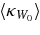 $\langle \kappa _{W_0}\rangle$