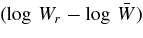 $(\log \,W_r-\log \,\bar{W})$