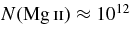 $N({\rm Mg\,\mathsc {ii}})\approx 10^{12}$