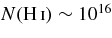 $N({\rm H\,\mathsc {i}})\sim 10^{16}$