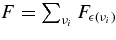 $F= \sum _{\nu _i} F_{\epsilon (\nu _i)}$