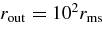 $r_{\rm out}=10^2r_{\rm{ms}}$