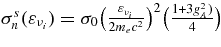 $\sigma _{n}^s(\varepsilon _{\nu _i}) = \sigma _0 \big (\frac{\varepsilon _{\nu _i}}{2m_e c^2}\big)^2\big (\frac{1+3g_A^2)}{4}\big)$