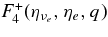 $F_{4}^+(\eta _{\nu _e},\eta _e,q)$
