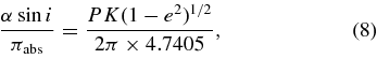 Equation (8)