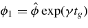 $\phi _1=\hat{\phi } \exp (\gamma t_g)$