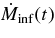 $\dot{M}_{\rm inf}(t)$