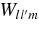 $W_{ll^{\prime }m}$