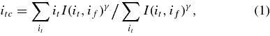 Equation (1)
