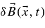 $\delta \vec{B} (\vec{x},t)$