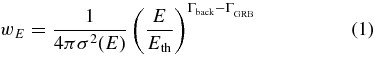 Equation (1)