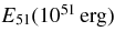 $E_{51} (\mathrm 10^{51} \,\rm erg)$