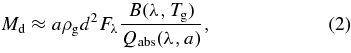 Equation (2)