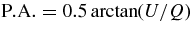 ${\rm P.A.}=0.5\arctan (U/Q)$