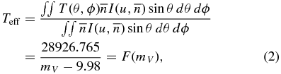 Equation (2)