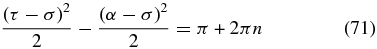Equation (71)