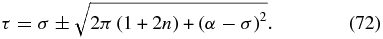 Equation (72)
