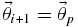 $\vec{\theta }_{i+1} = \vec{\theta }_p$