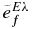 $\tilde{e}^{E\lambda }_f$
