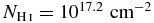 $N_{{\rm H\,\mathsc{i}}}=10^{17.2}\,\,{\rm cm^{-2}}$