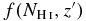 $f(N_{{\rm H\,\mathsc{i}}},z^{\prime })$