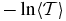 $-\ln \langle \cal {T} \rangle$