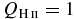 $Q_{{\rm H\,\mathsc{ii}}}=1$