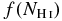 $f(N_{{\rm H\,\mathsc{i}}})$