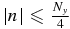 $ |n|\le \frac{N_y}{4}$