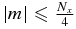 $ |m|\le \frac{N_x}{4}$